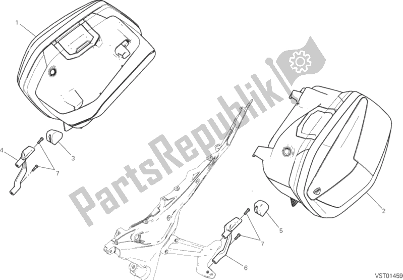 Wszystkie części do Sakwy Boczne Ducati Multistrada 1200 S Touring 2016